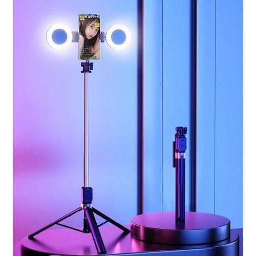 Generic Perche à Selfie + Lumière+ Télécommande Pour Prendre Des Photos - image 5