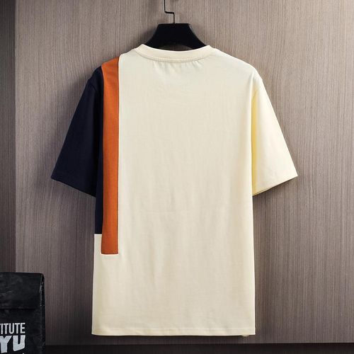 product_image_name-Fashion-Ensemble de 2 T-shirts à manches courtes pour hommes - Kaki + Noir-6