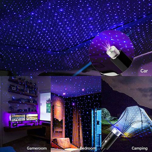 Universal - (Bleu + Violet) Voiture Intérieur Toit USB Starlight Ciel  Projecteur Lampe Décoration Ambiance Lumineuse - Lampadaires - Rue du  Commerce