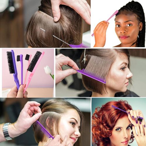 Generic 12pcs Ensemble de peignes de coiffure,kit d'outils de coiffage,convient à tous les types de cheveux - image 5