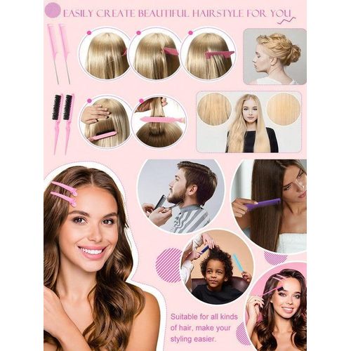 Generic 12pcs Ensemble de peignes de coiffure,kit d'outils de coiffage,convient à tous les types de cheveux - image 7