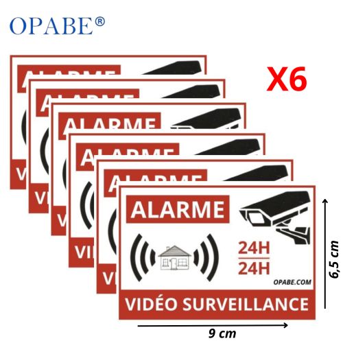 Autocollants Surveillance vidéo - Lot de 5