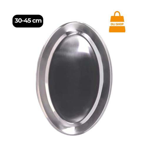 product_image_name-Generic-Plateau Ovale en Acier Inox – Parfait pour Boissons, Repas & Desserts-1