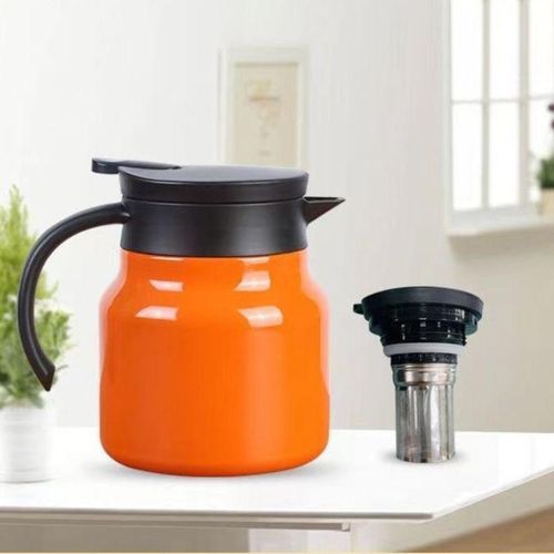 product_image_name-Generic-Thermos Isotherme Premium avec Poignée – Pichet Chauffant/Refroidissant 1L – Design Moderne Orange-1