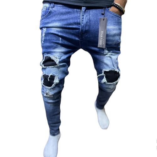Fashion Pantalon Jeans Dechire Homme Bleu Prix pas cher Jumia CI