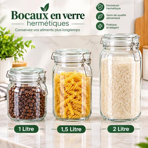 Generic Lot de 3 bocaux