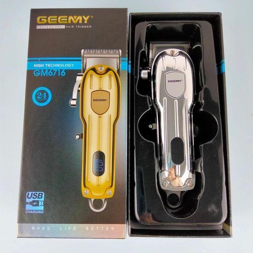 Generic  tondeuse à cheveux professionnelle Geemy GM-6716 Gris