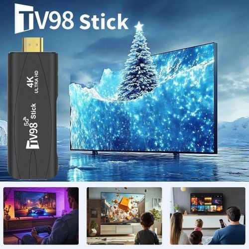 Generic QUALITE SUPERIEUR Android TV Stick – Clé HDMI 4K avec télécommande BK - image 6