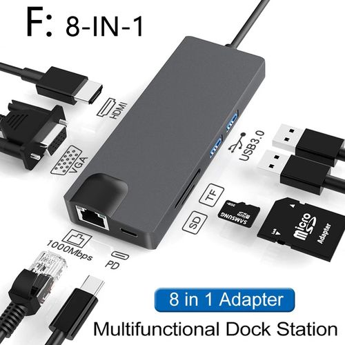 Generic Adaptateur USB - HDMI Rj45 - Argent - Prix pas cher