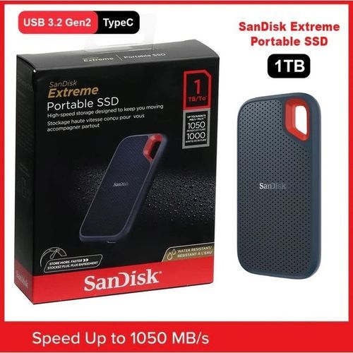 SanDisk Disques Dur Externe SSD 1 TO - Prix pas cher