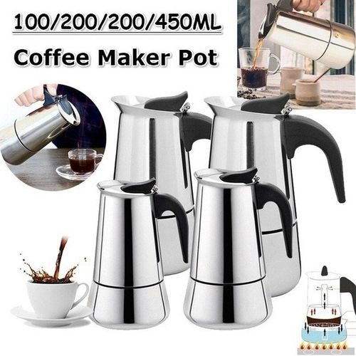 Cafetière Italienne électrique en acier inoxydable portable Pot de moka 9  tasses 450ML - Cdiscount Maison