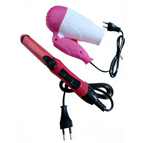 Generic 2-en-1 fer à lisser + sèche-cheveux gratuit - image 3