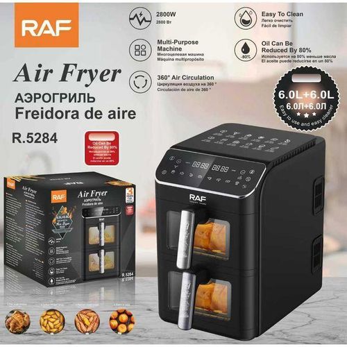 product_image_name-RAF-Friteuse A Air Multifonctionnelle Avec Double Panier - 12 Litre-1