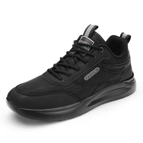 GALUIN Men's Casual Sneakers, Work Boots Wear-resistant Leather Upper -BLACK - image 7