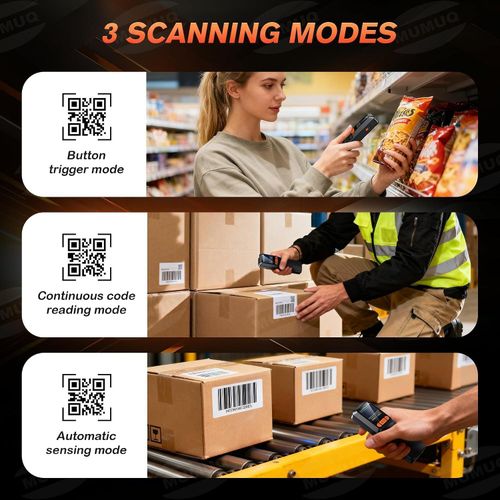 Generic Scanner Code Barre sans Fil Mini, Douchette 2D/QR 1D, MUMUQ BS-2D-BB0032 - image 3