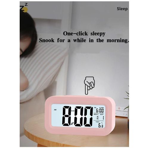 product_image_name-Generic-Réveil Numérique Multifonctionnel avec Grand Écran, Double Alarmes, Répétition, Température, Veilleuse pour Chambre & Dortoir-3