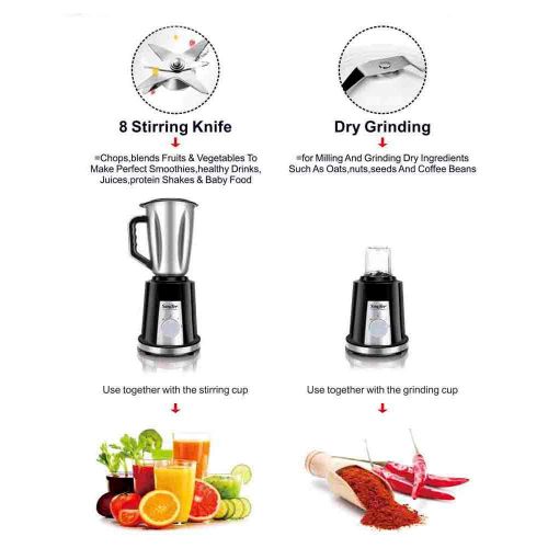 product_image_name-Sonifer-Blender Haute Résistance SF-8028 - 2 Vitesses & Pulse - Pile la Glace-5