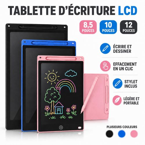 Generic  Tablette d’écriture LCD avec stylet pour enfant – Multicolore