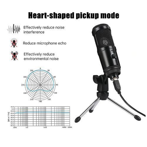 ROM Products Ensemble De Microphone À Condensateur, Microphone De Studio,  avec Effets Et Changeur De Voix, Bras De Ciseaux À Suspension De Micro