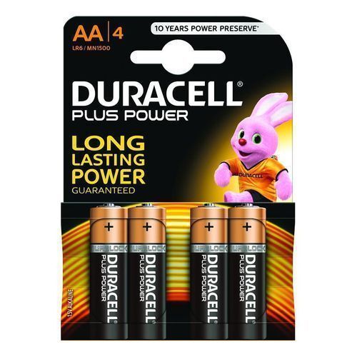 Duracell Piles Duracell Plus Power AA 4S - Plaquette De 4 - Prix pas cher