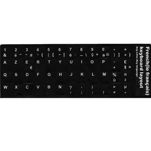 Generic Autocollant Clavier FRANCAIS (AZERTY) - Prix pas cher