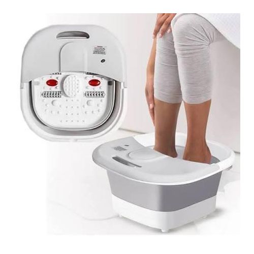 Generic Bain de pieds multifonctionnel (bain de pieds pliable) - rose/blanc