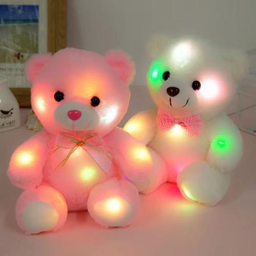 product_image_name-Generic-LED Light Up ours jouet 22cm Creative Glow Teddy Bear peluche jouet en peluche à piles ours en peluche souple pour anniversaire jour des enfants saint Valentin cadeaux-2