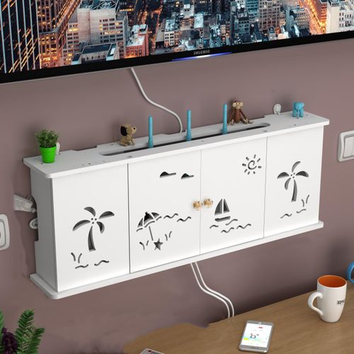 Generic Etagère Murale-Compatible - DVD/Décodeur/Lecteur-Blanc