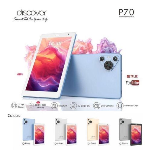 product_image_name-Discover-Tablette Professionnelle P70, Android 12, RAM 8GB + ROM 512GB - SIM 5G et Double Camera-3
