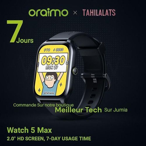 product_image_name-Oraimo- Watch 5 Max HD 2,01 pouces - Montre intelligente Faite Appel HD - Nouvelle Edition Watch 5 Lite-3