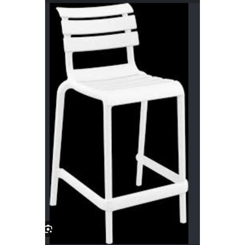 Generic Chaises hautes de terrasse en plastique blanche