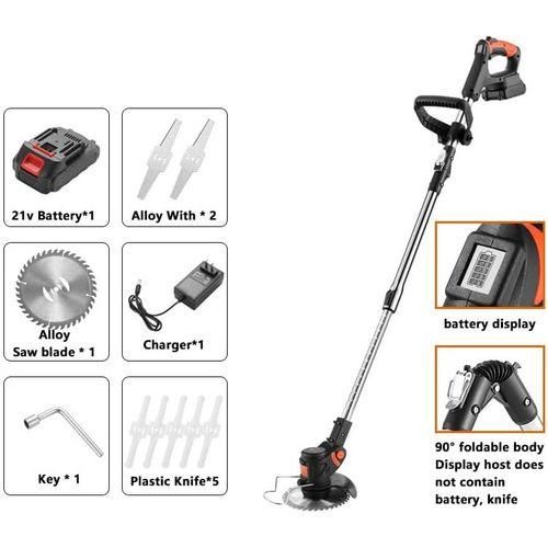 product_image_name-Generic-Tondeuse à Gazon Sans Fil Pliable, Coupe-herbe Léger 3 En 1-8