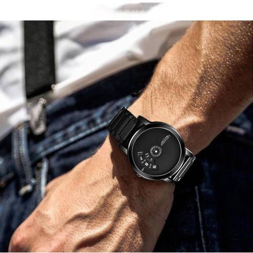 product_image_name-Fashion-Remontoir gratuit Cadran unique Étanche Confortable Montre quartz noire tendance pour homme-6