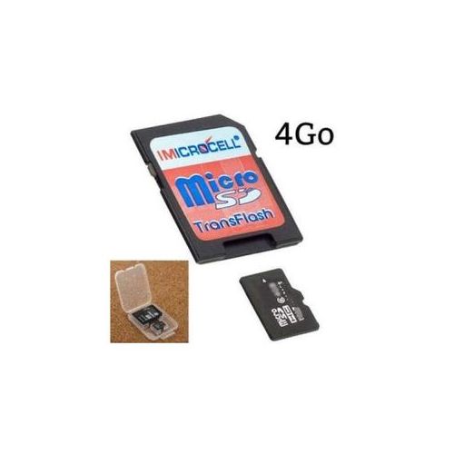 Micro Sd Carte Mémoire Micro SD - 4GO + Adaptateur - Noir - Prix pas cher