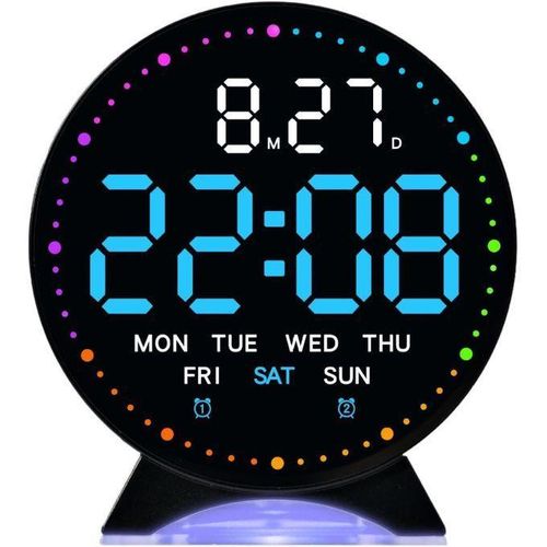 Generic Réveil électronique à LED multifonction -Horloge décorative avec luminosité réglable