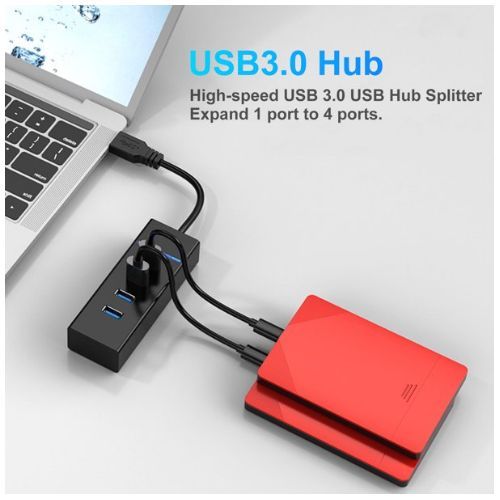 Usb-c Haute vitesse 4 Ports Usb 3.0 Multi Hub Splitter Extension Pour  Ordinateur de Bureau Pc Adaptateur Ordinateur Portable