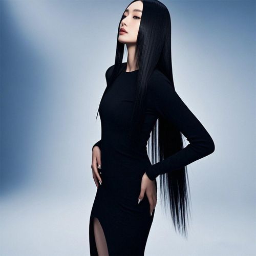 product_image_name-Generic-Perruque femme longue et lisse, noire, coupe au milieu de 34 pouces, en fibres synthétiques résistantes à la chaleur ...-8