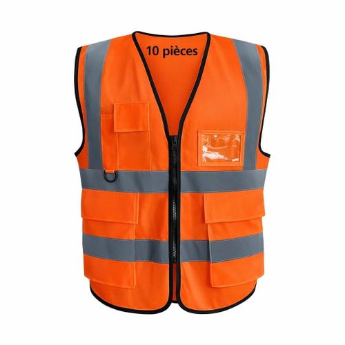 product_image_name-Generic-Lot 10 de chasubles (gilet de sécurité)- orange-1