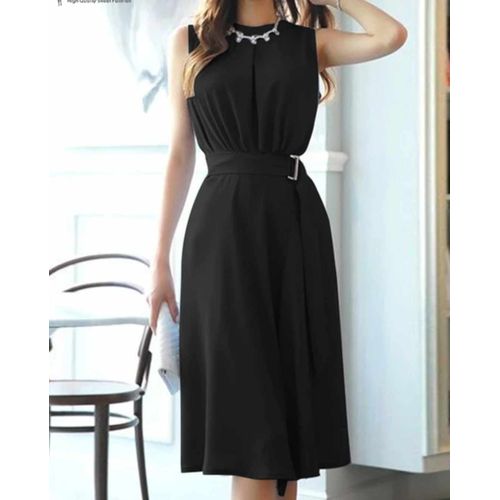 Zanzea BELLE ROBE MI MOLET NOIR GRANDE TAILLE Prix pas cher Jumia CI