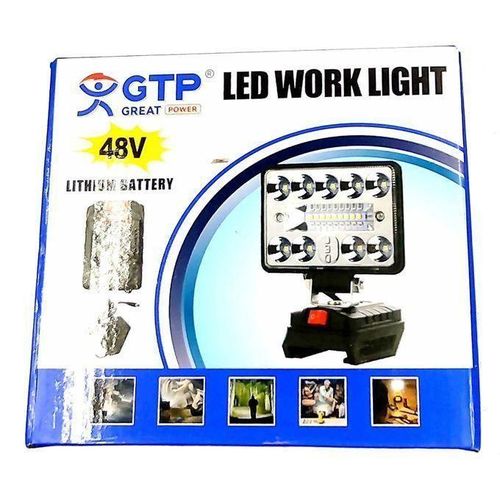 Generic Lampe Led De Travail Avec Batterie Rechargeable 48 Volts- Noir - image 2
