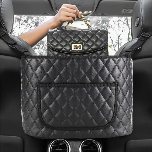 Sac De Rangement De Voiture En Cuir Siège Milieu Organisateur