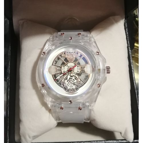 Montre sales transparente homme