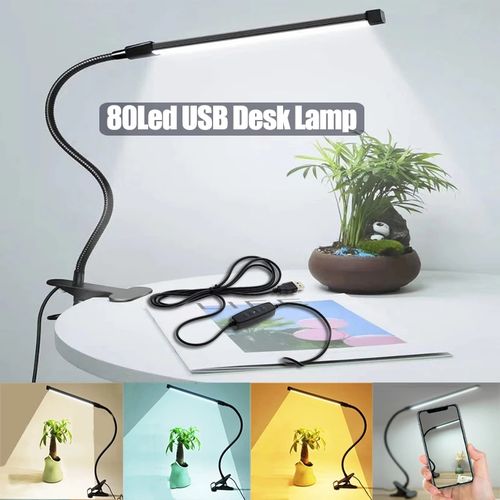 Generic Lampe De Chevet LED Ajustable Et Alimentée Par USB, Pince Pliable à  360° - Prix pas cher