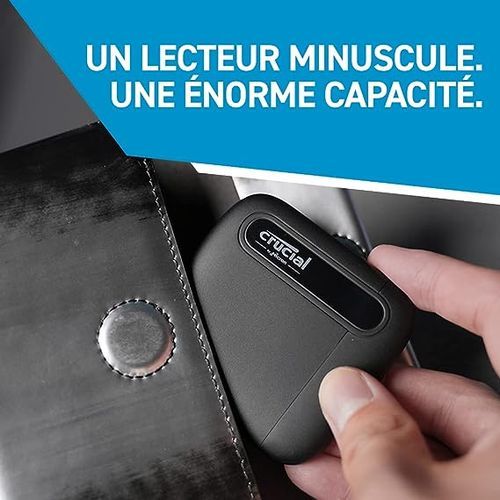 Crucial X6 1To Portable SSD - Jusqu'à 800Mo/s - PC Et Mac - USB 3.2 USB-C  Externe SSD - Prix pas cher