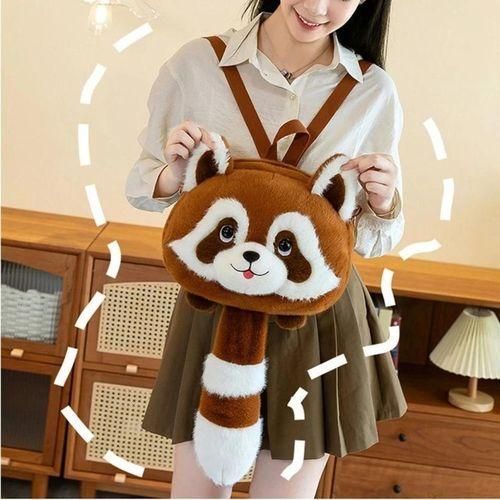 product_image_name-Fashion-Sac à dos raton laveur pour femmes, sac à dos en peluche, sac messager décontracté-5