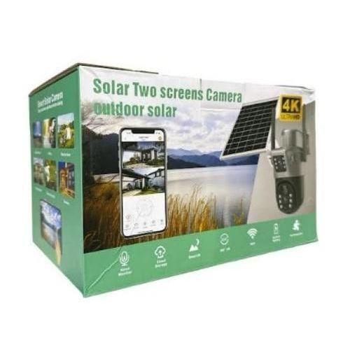 Generic Caméra de Surveillance Solaire Extérieure 4K Double Écran – Solar Two Screens Camera - image 2