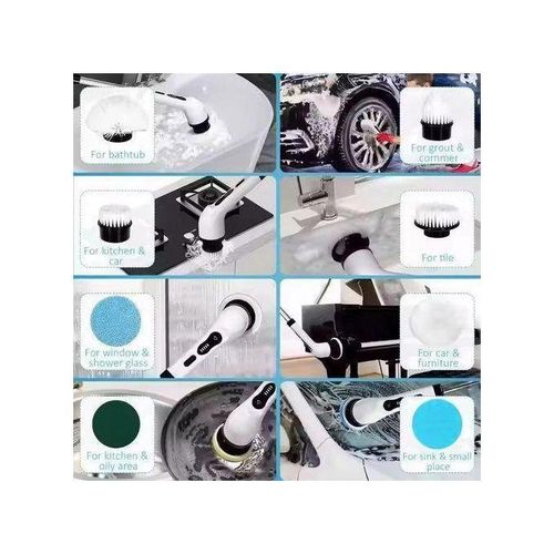 product_image_name-Generic-Brosse de Nettoyage Électrique Multifonctions  9-en-1 Rechargeable -3
