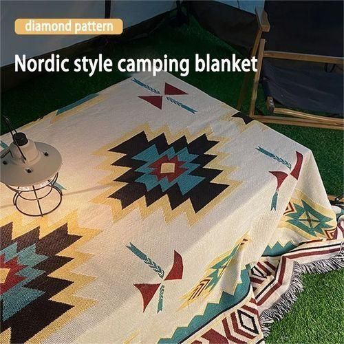 product_image_name-Generic-Couverture Tricotée Ethnique, Housse De Canapé, Housse De Canapé, Couverture De Camping Home Decor-7