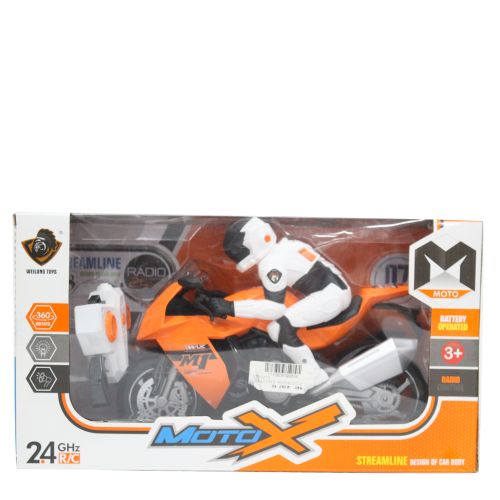 Generic Moto Télécommandé - Orange/Blanc - Prix pas cher