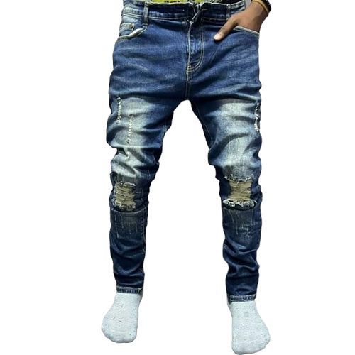 Fashion Pantalon Jeans Dechire Homme Bleu Prix pas cher Jumia CI
